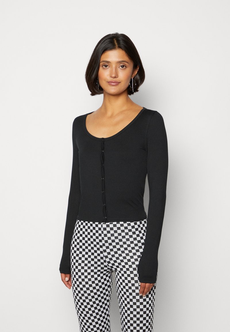Hollister Co. SLIM SWEETHEART NECK Cardigan black Zalando.ie