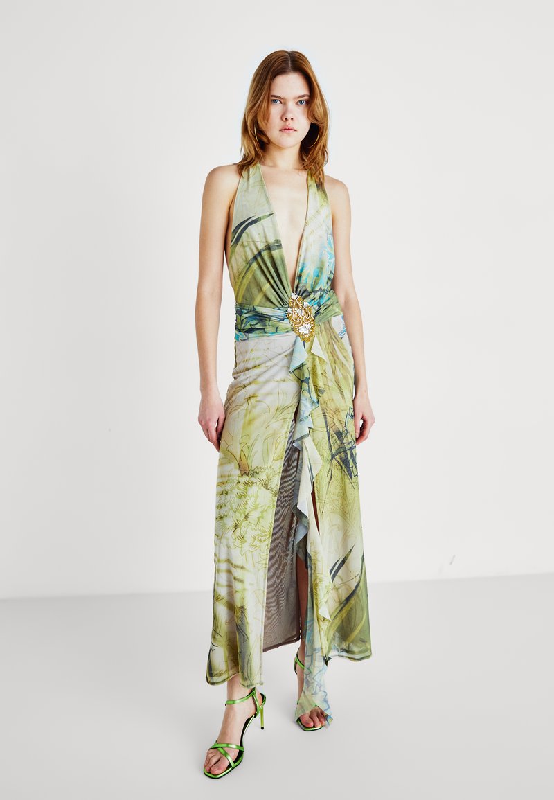 Jaded London CINDY PLUNGE DRESS IN Robe de cocktail green/vert