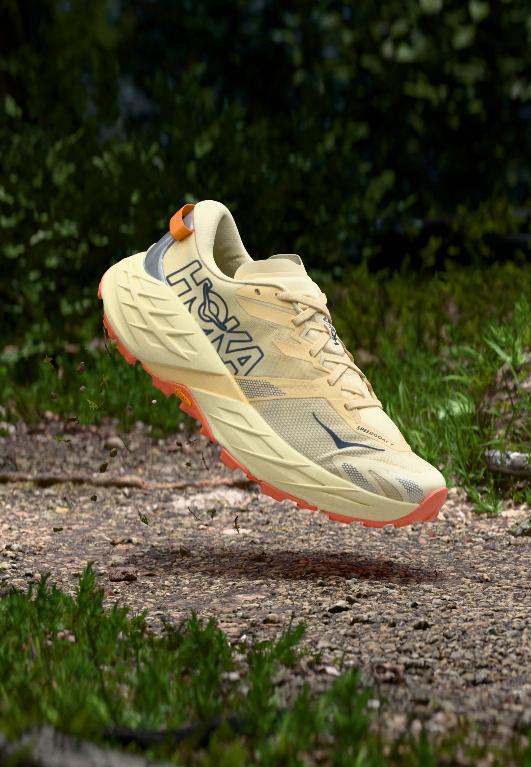 HOKA SPEEDGOAT 7 - Trail running shoes - vintage yellow/neon  display picture 2