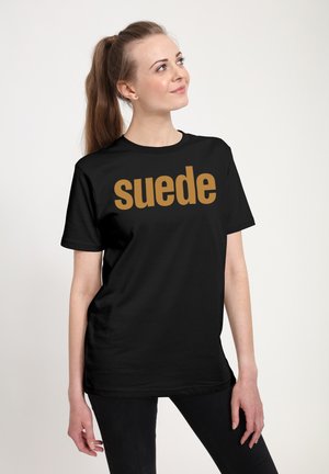 T-shirt med print - black