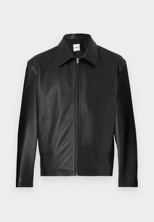 sandro BLOUSON MINIMAL - Giacca di pelle - noir