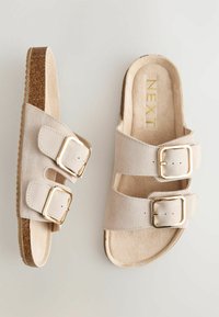 Next REGULAR FIT -BUCKLE - Slip-on sandaler - stone