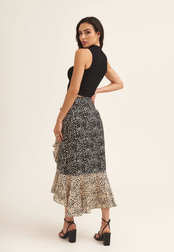 ANIMAL MIX PRINT RUFFLE  - Wrap skirt2