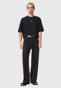 AllSaints MIKRO CREW - T-shirts basic - washed black
