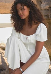Next PUFF SLEEVE MIDI  - REGULAR FIT - Robe de jour - white