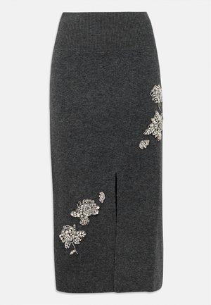 Pencil skirt - dark grey melange