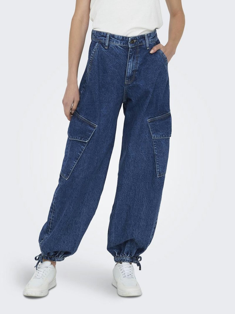ONLY HIGH WAIST - Relaxed fit jeans - medium blue denim