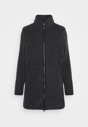 HIGH CURL COAT - Jachetă din fleece - black