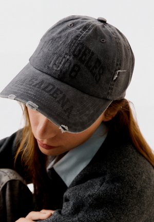 Bershka, FADED-EFFECT - CAP - Caps - black