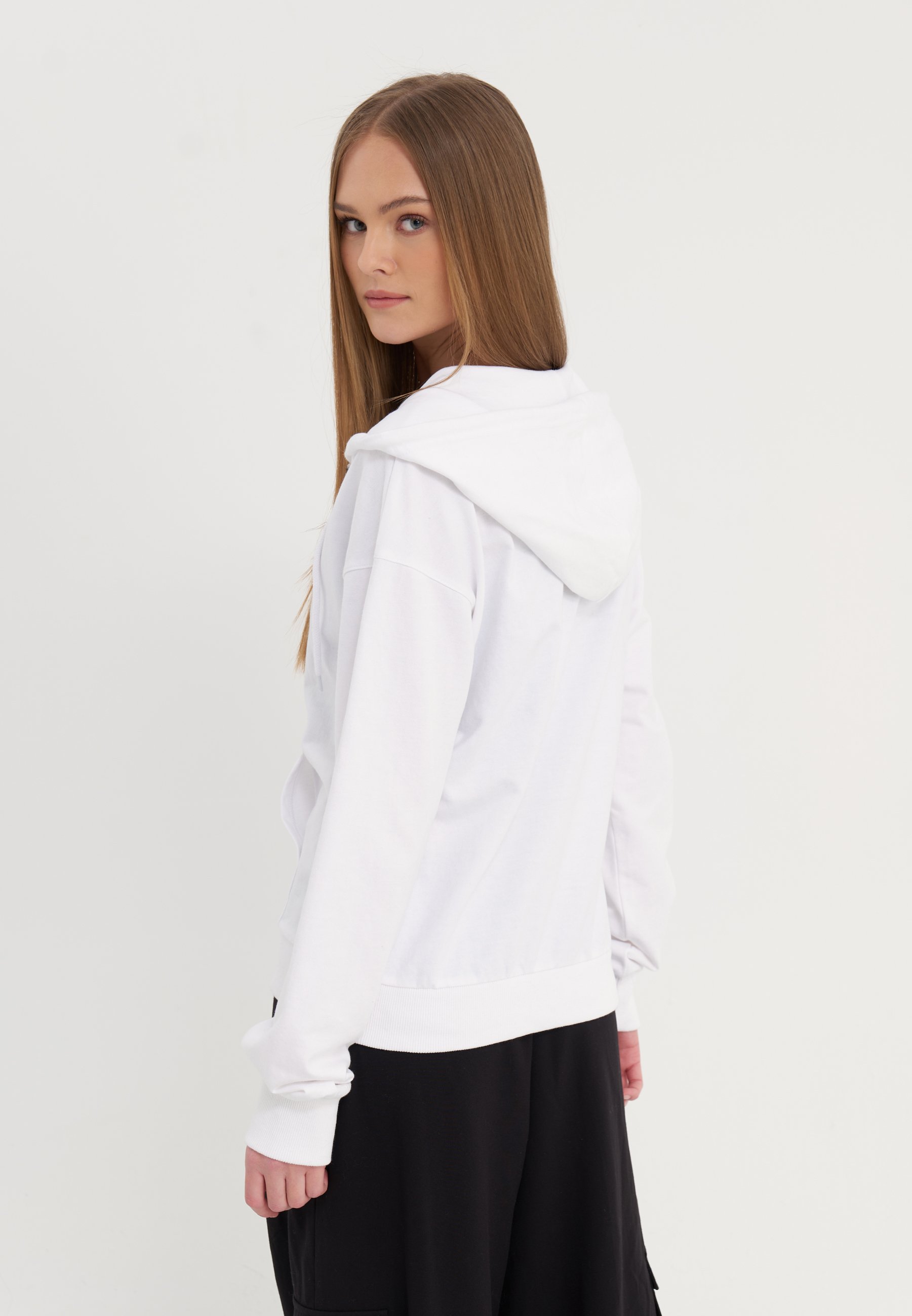 Even&Odd Zip-up sweatshirt - white - Zalando.co.uk