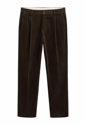 GANT, CORDUROY SUIT PANTS - Chino - black brown