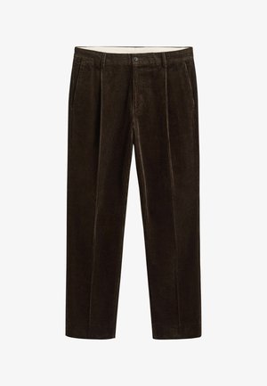 GANT, CORDUROY SUIT PANTS - Chino - black brown