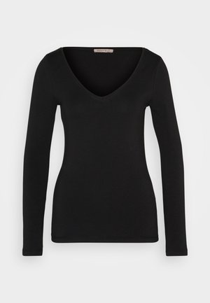 BASIC - Top s dlouhým rukávem - black