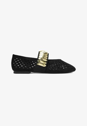 DeeZee, DEEZEE WOMEN'S BALLET FLATS BLACK - Bailarinas con hebilla - black