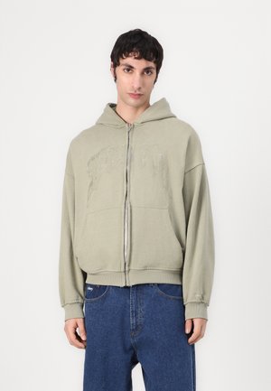 AVES RHINESTONE FRONT ZIP - Sweatjakke - grass