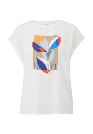 T-shirt con stampa - creme