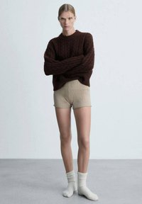 Mango Strickpullover - bordeaux