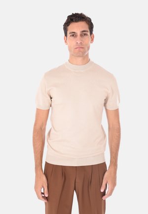 MEZZO COLLO - T-shirt basic - beige