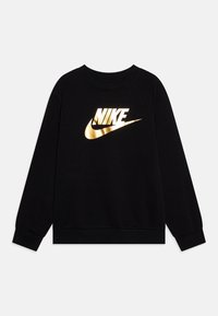 Nike Sportswear CLUB CREW UNISEX - Športni pulover - black/metallic gold