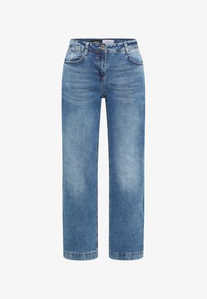 Cecil, HIGH WAIST WIDE LEG JEANS IM LOOSE FIT - Jeans Straight Leg - light blue used wash