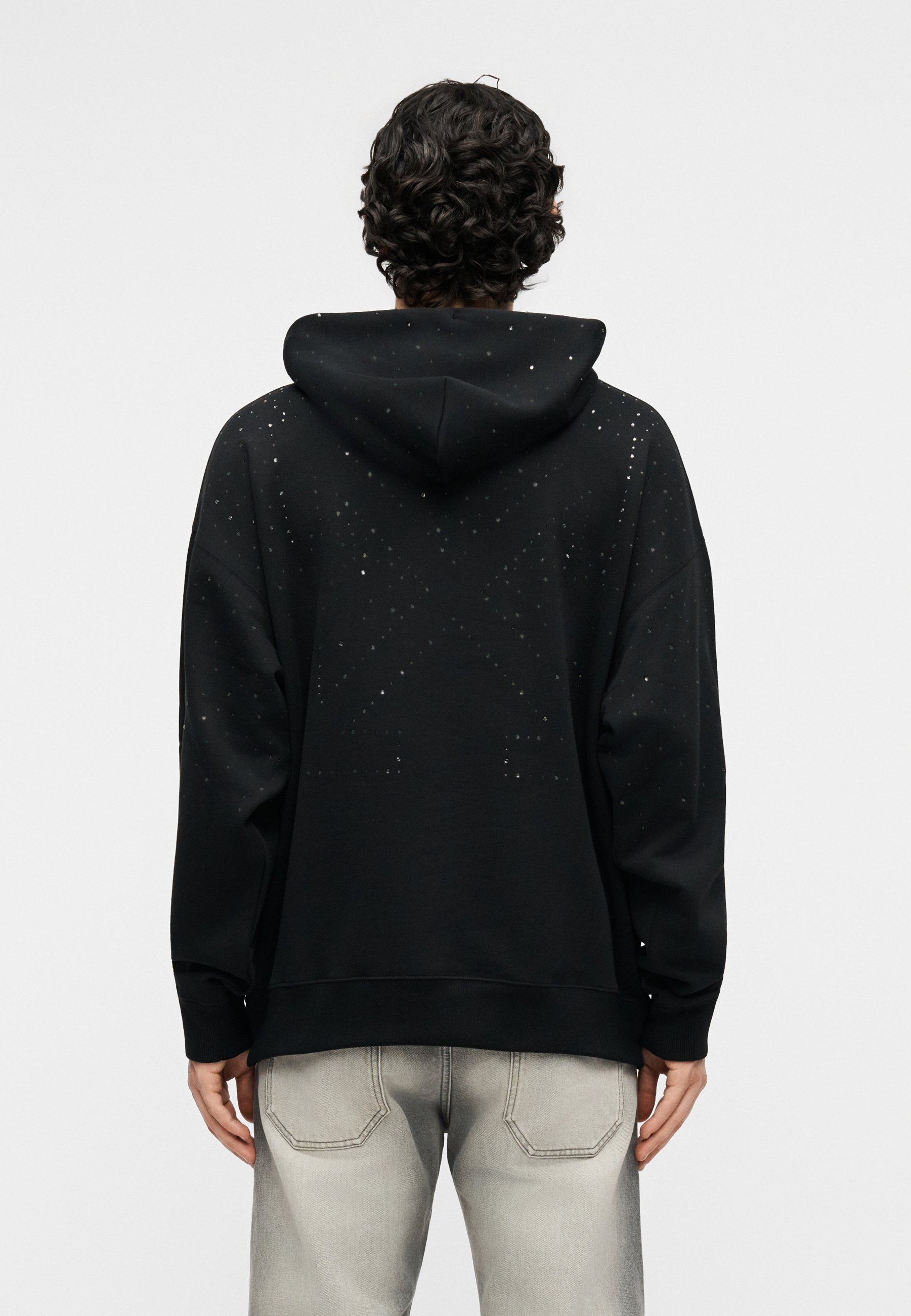 OFF-WHITE SWAROVSKI SKATE HOODIE - Jersey con capucha - black