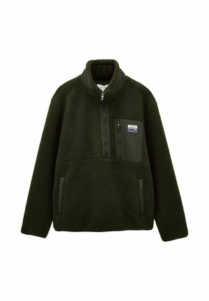 REGULAR FIT - ASHFORD BORG QUARTER ZIP - Fleecepullover - green