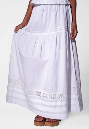 South Beach PLEAT DETAIL TIERED - Jupe longue - white