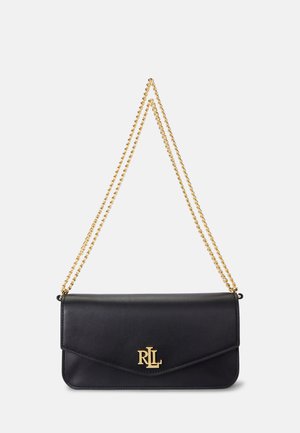 Lauren Ralph Lauren NAPPA LEATHER MEDIUM SAWYER BAG - Torba čez telo - black