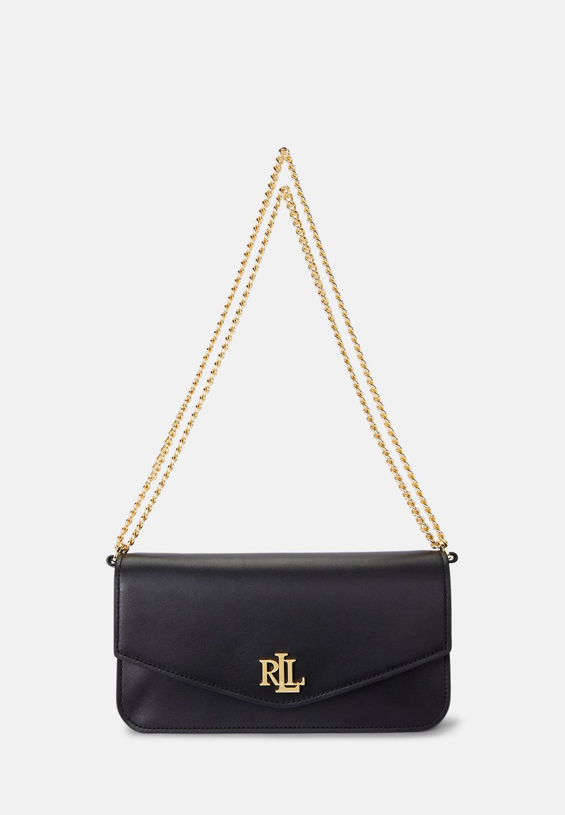 Lauren Ralph Lauren - NAPPA LEATHER MEDIUM SAWYER BAG - Soma ar siksnu pāri ķermenim - black, Palielināt