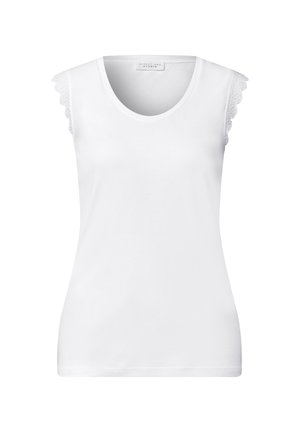 Street One Studio, TOP MIT V-NECK UND RÜSCHEN - Débardeur - white