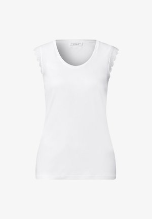 Street One Studio, TOP MIT V-NECK UND RÜSCHEN - Débardeur - white