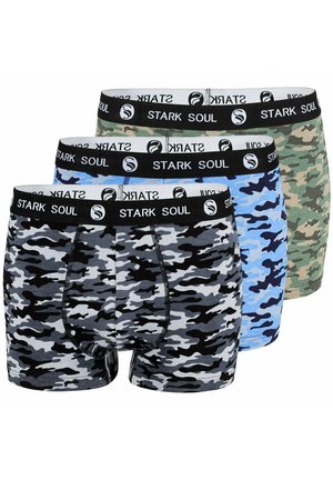 Stark Soul 3'ER PACK, CAMOUFLAGE - Kurze Boxershorts - schwarz blau grün