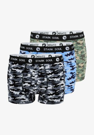 Stark Soul 3'ER PACK, CAMOUFLAGE - Trunks - schwarz blau grün