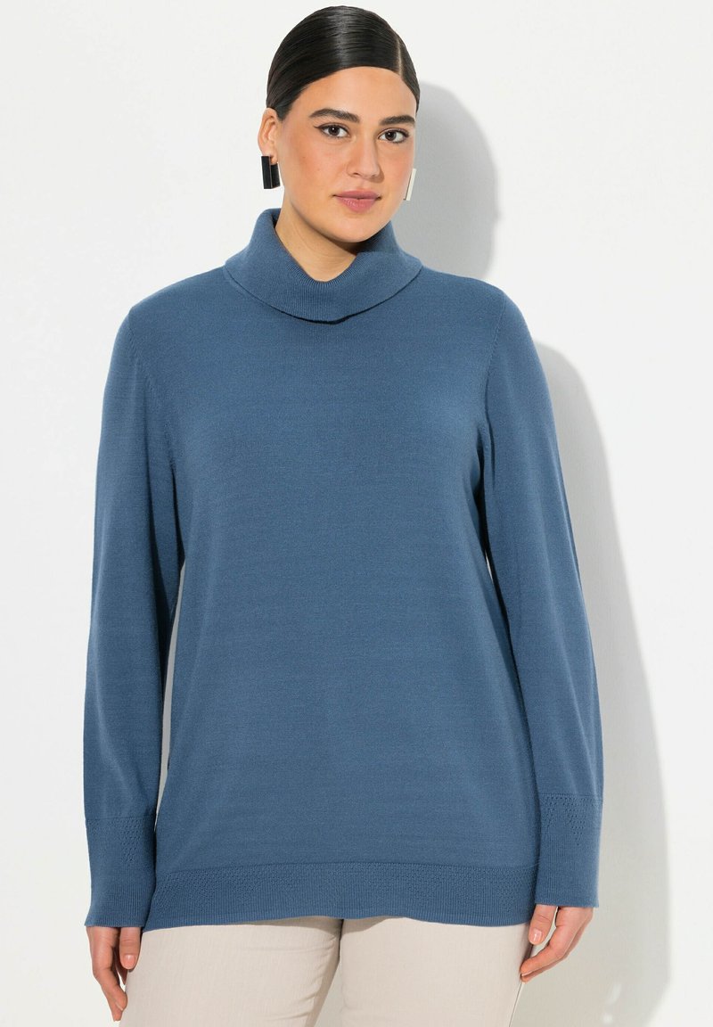 Ulla Popken ROLLKRAGEN BÜNDCHEN - Maglione - ink blue