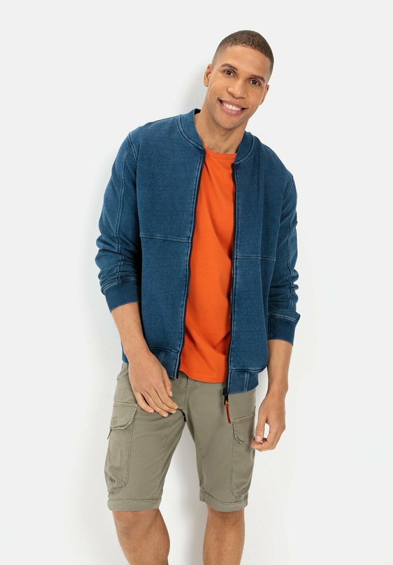 CAMEL ACTIVE Mens Zip Neck Sweatshirt Jumper Large Blue Cotton