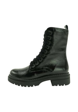 MILITAR - Botines con plataforma - black