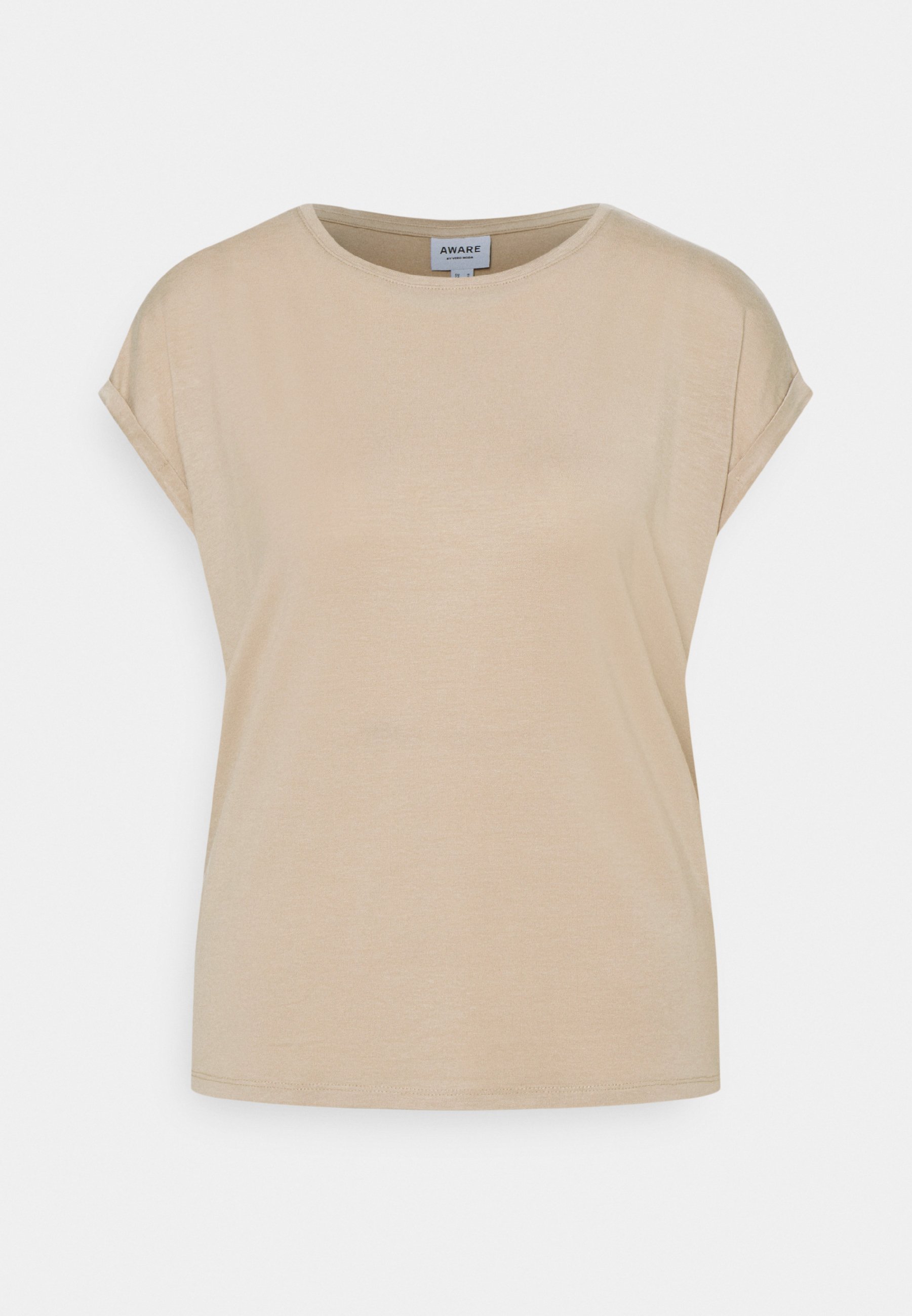 Vero Moda VMAVA - Camiseta básica - beige/verde claro - Zalando.es