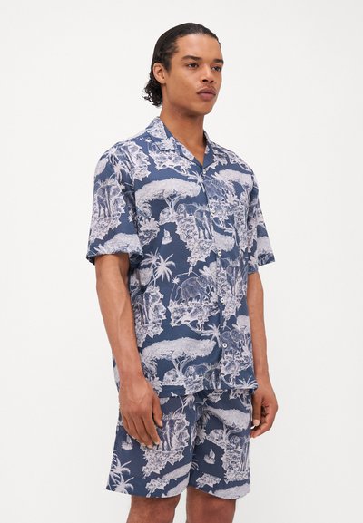 Desmond & Dempsey MENS CUBAN  - Pyjama - navy