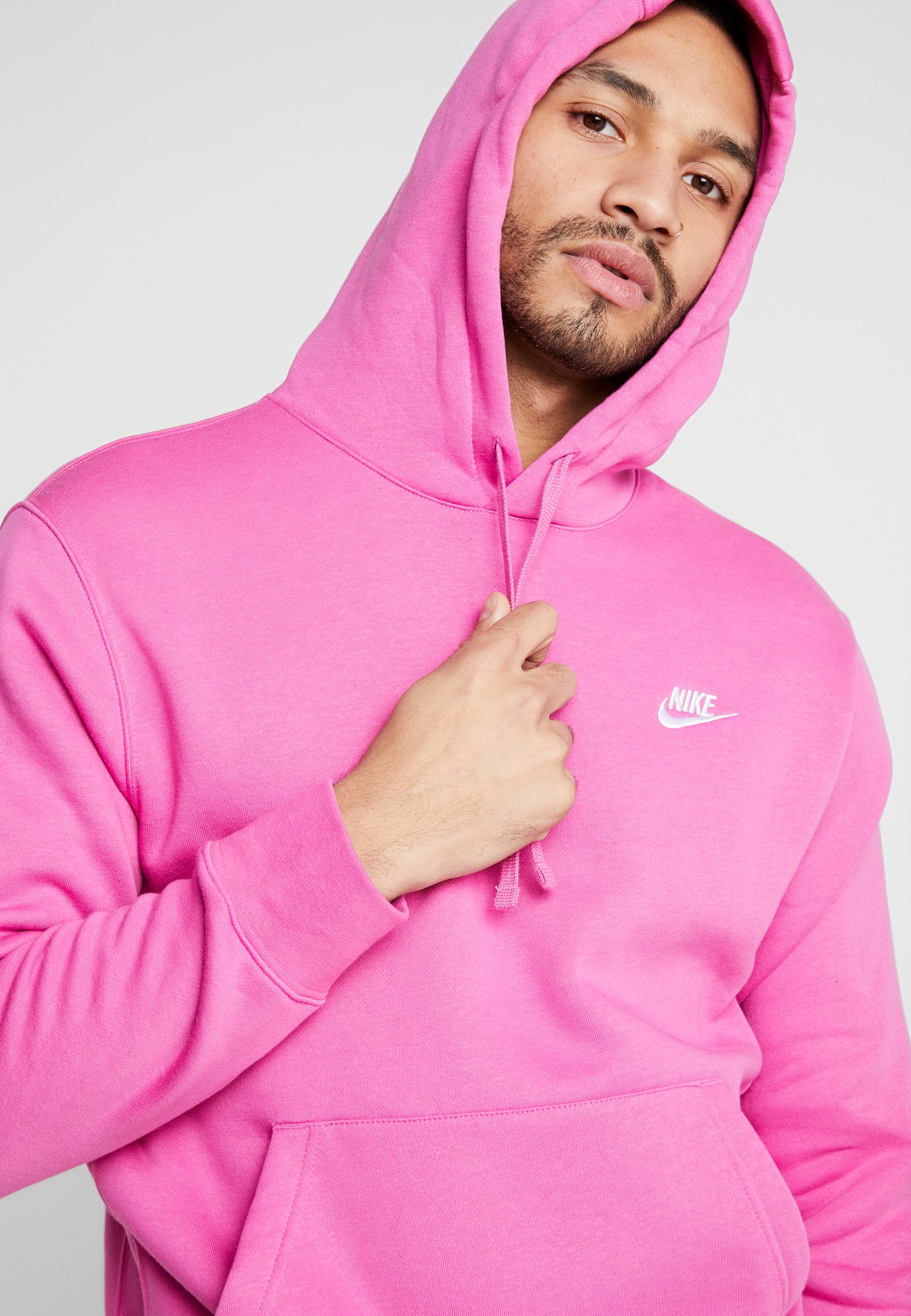 Nike Sportswear NIKE SPORTSWEAR CLUB FLEECE HOODIE - Sweat à capuche -  active fuchsia/cosmic fuchsia/white/violet - ZALANDO.FR