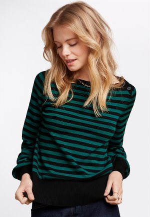 King Louie MARIE BELL LOOP STRIPE - Trui - peacock