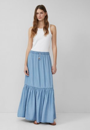 s.Oliver FLIESSENDER AUS  - Maxi skirt - blau