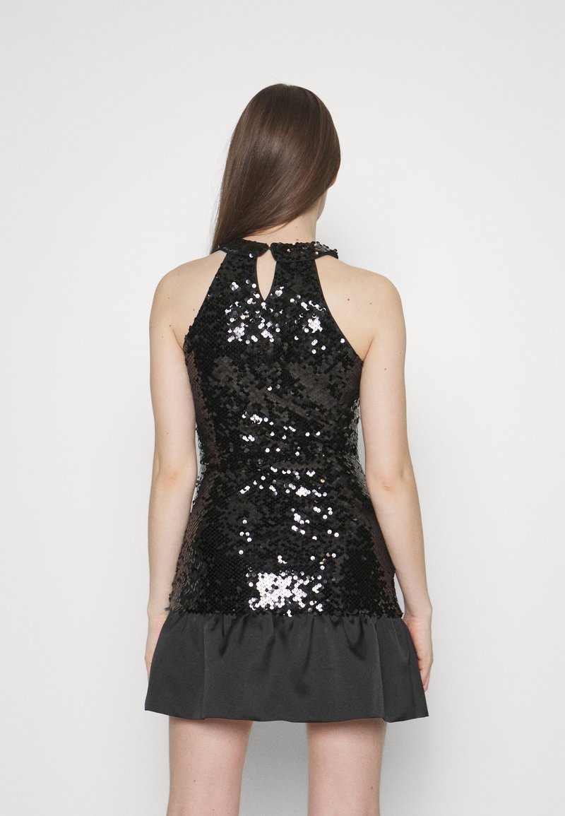 Robe Tunique Sandro T2 Noire - Laine à Paillettes Dorées - Occasion Très Bon état