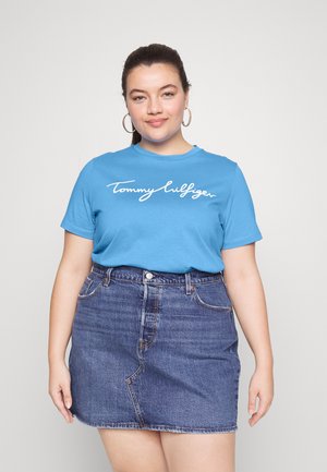 REGULAR GRAPHIC TEE - Print T-shirt - hydrangea blue