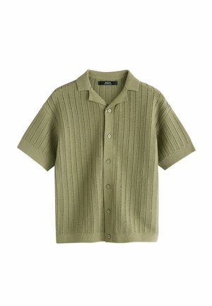 REGULAR FIT - TEXTURED REVERE COLLAR - Shirt - khaki green
