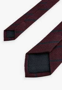 Next PATTERN - Cravate - burgundy red stripe