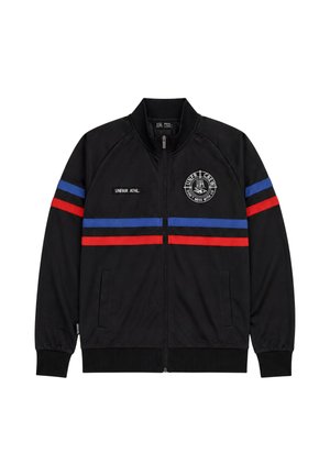 UNFAIR ATHLETICS, DMWU TRACKTOP - Φούτερ με φερμουάρ - black red blue