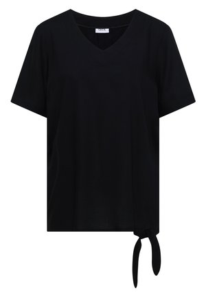 Cecil, BLUSENSHIRT MIT V-NECK UND KNOTEN - Blůza - black