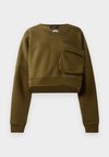 ONION CROP FIT CREW NECK - Sweatshirt - military green