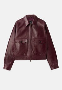 BLOUSON - Leather jacket - bordeaux