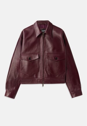Dsquared2 BLOUSON - Chaqueta de cuero - bordeaux